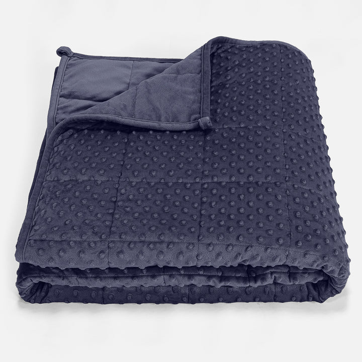 Coperta Ponderata per Adulti - Minky Dot Blu scuro 01