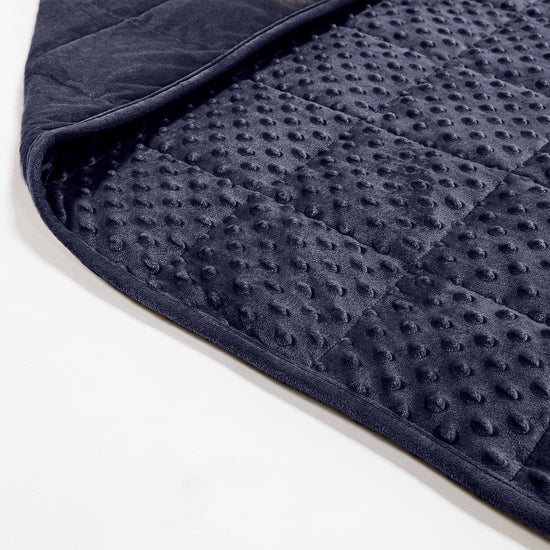 Coperta Ponderata per Adulti - Minky Dot Blu scuro 02