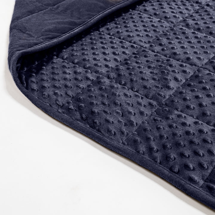 Coperta Ponderata per Adulti - Minky Dot Blu scuro 02