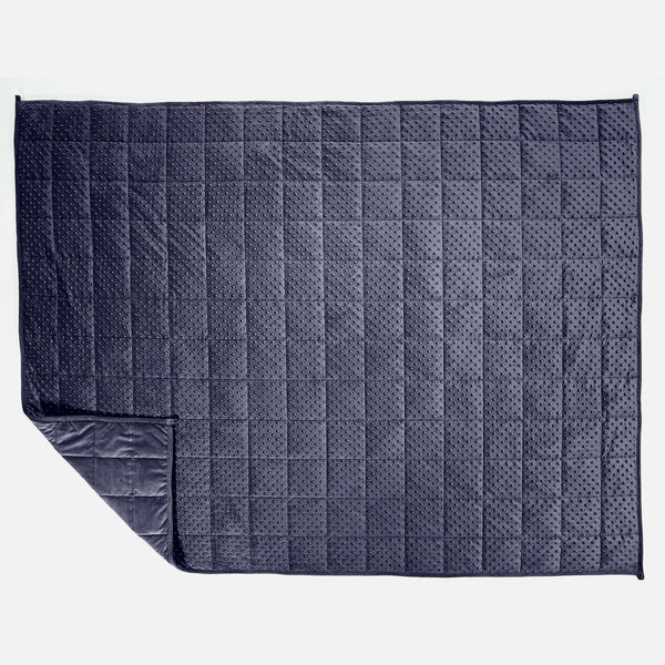 Coperta Ponderata per Adulti - Minky Dot Blu scuro 01