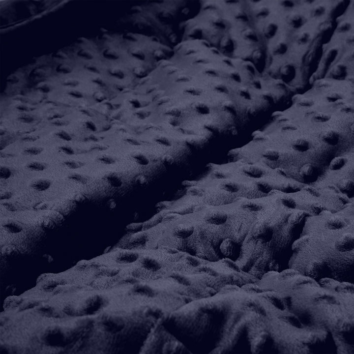 Coperta Ponderata per Adulti - Minky Dot Blu scuro 04