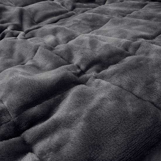 Coperta Ponderata per Adulti - Pile di Flanella Grigio 04