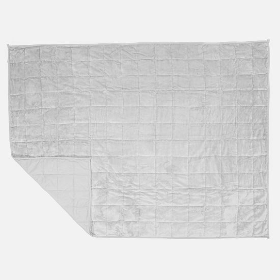 Coperta Ponderata per Adulti - Pile di Flanella Grigio Chiaro 03