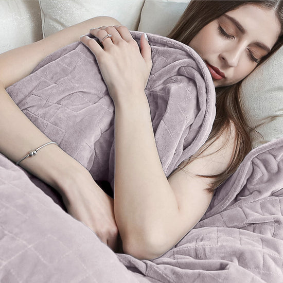 Coperta Ponderata per Bambini - Pile di Flanella Rosa Tenue 05
