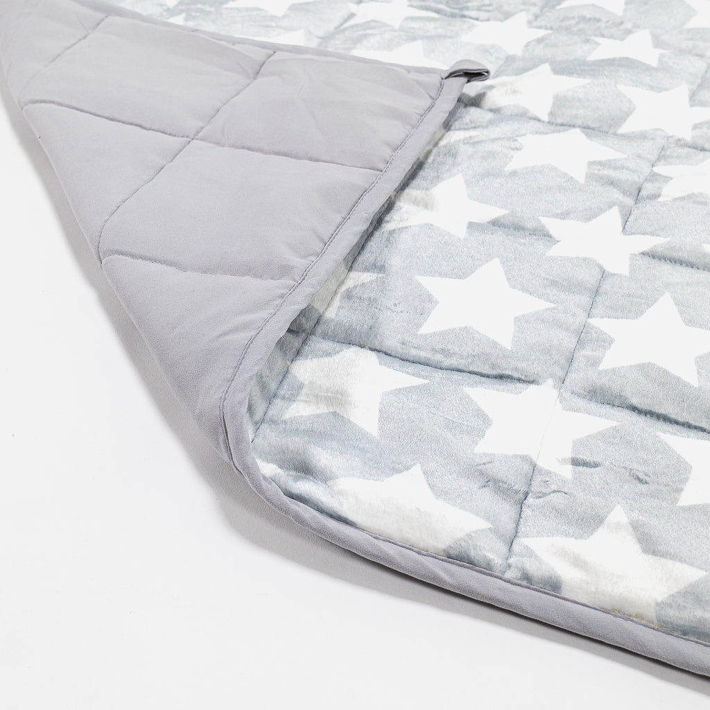 Coperta Ponderata per Bambini - Pile di Flanella Stella Grigio 02