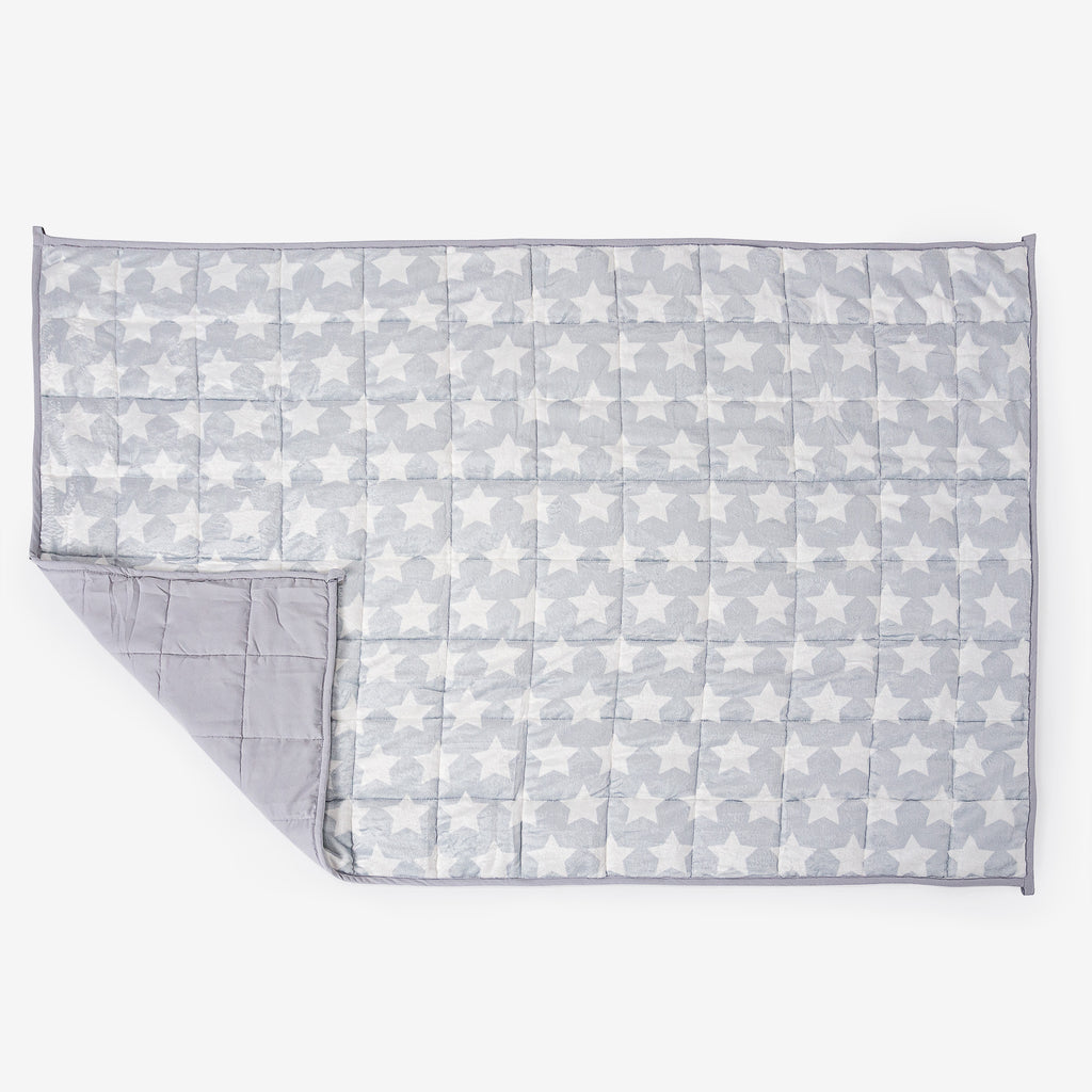 Coperta Ponderata per Bambini - Pile di Flanella Stella Grigio 03