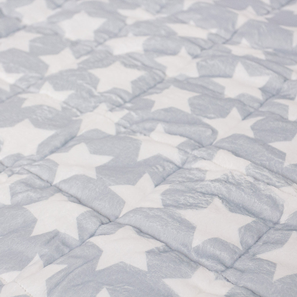 Coperta Ponderata per Bambini - Pile di Flanella Stella Grigio 04
