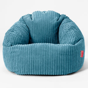 Poltrona a Sacco Bubble - Velluto a Coste Egeo Blu