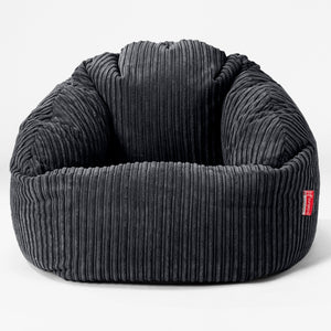 Poltrona a Sacco Bubble - Velluto a Coste Nero