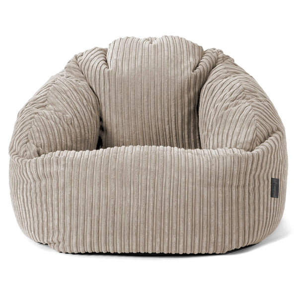 Poltrona a Sacco Bubble - Velluto a Coste Visone 01