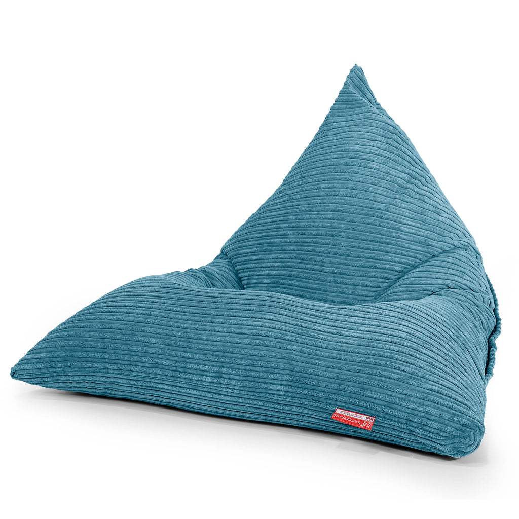 Pouf Poltrona Sacco Relax - Velluto a Coste Egeo Blu 01