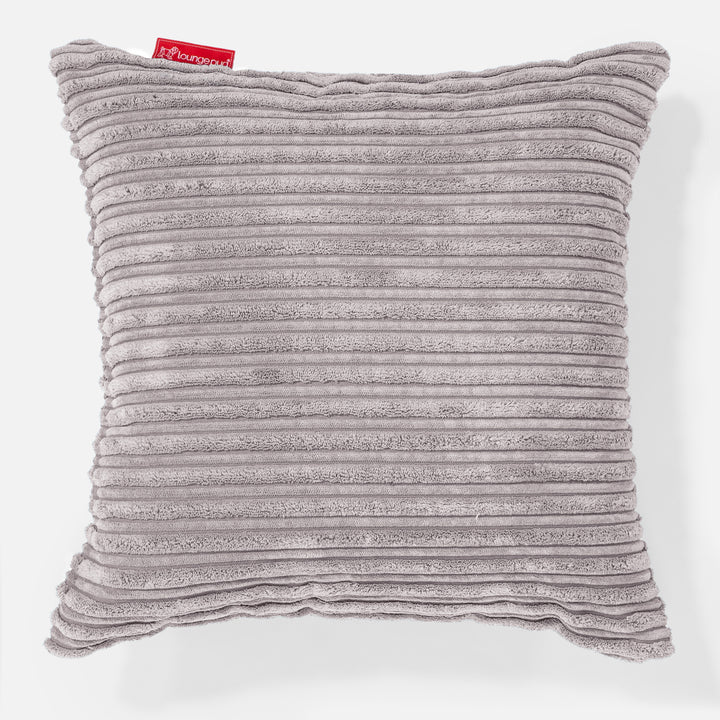 Fodera per Cuscino 47 x 47cm - Velluto a Coste Alluminio Argento 01