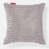 Fodera per Cuscino 47 x 47cm - Velluto a Coste Alluminio Argento 01