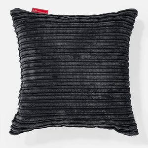 Fodera per Cuscino 47 x 47cm - Velluto a Coste Nero