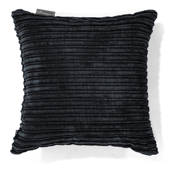 Cuscino 47 x 47cm - Velluto a Coste Nero 01
