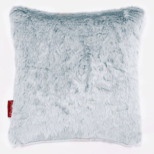 Fodera per Cuscino 47 x 47cm - Eco-pelliccia di Coniglio Azzurro Polvere
