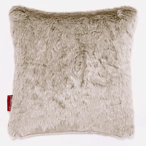 Fodera per Cuscino 47 x 47cm - Eco-pelliccia di Coniglio Marrone dorato