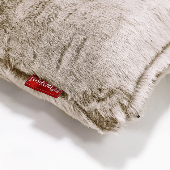 Cuscino 47 x 47cm - Eco-pelliccia di Coniglio Marrone dorato 03