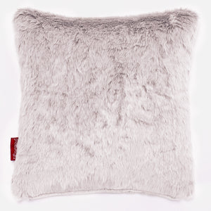 Fodera per Cuscino 47 x 47cm - Eco-pelliccia di Coniglio Rosa Antico