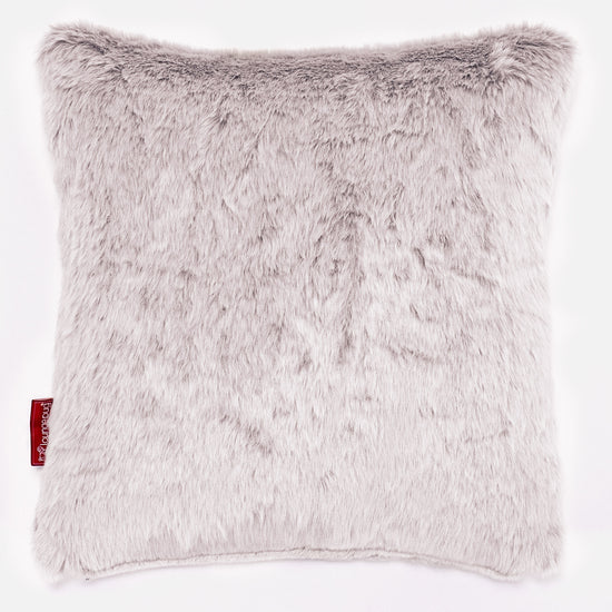 Cuscino 47 x 47cm - Eco-pelliccia di Coniglio Rosa Antico 01