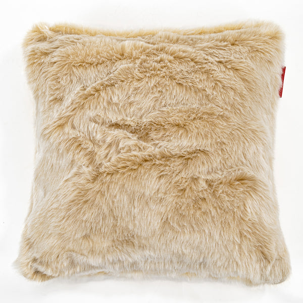 Cuscino 47 x 47cm - Finta Pelliccia Bianco 01