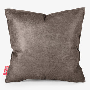 Fodera per Cuscino 47 x 47cm - Pelle Effetto Vintage Ardesia Naturale