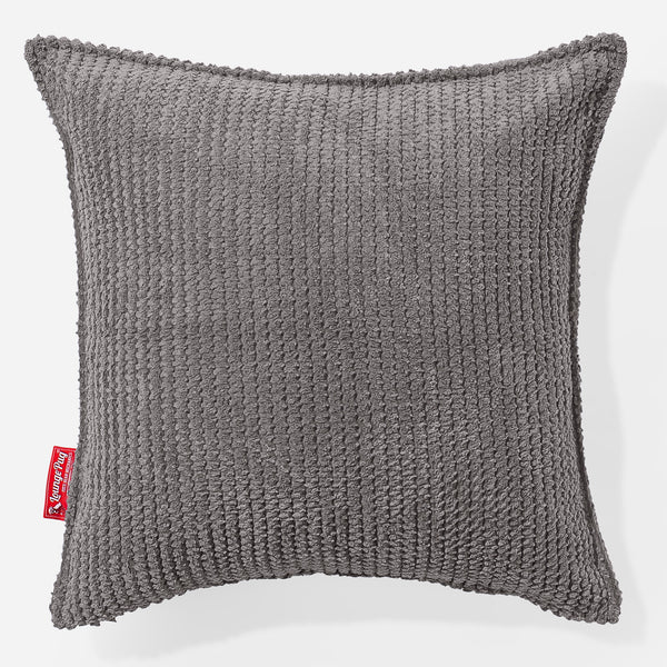 Cuscino 47 x 47cm - Pompon Carbone Grigio 01