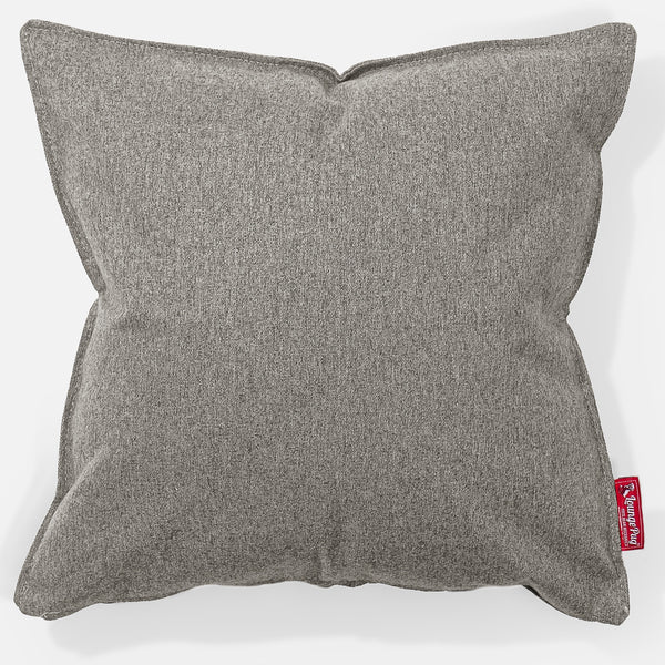 Cuscino Gigante 70 x 70cm - Tessuto in Lana Interalli Argento 01