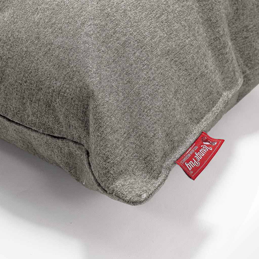 Cuscino Gigante 70 x 70cm - Tessuto in Lana Interalli Argento 02