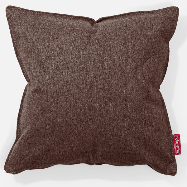 Cuscino 47 x 47cm - Tessuto in Lana Interalli Marrone 01