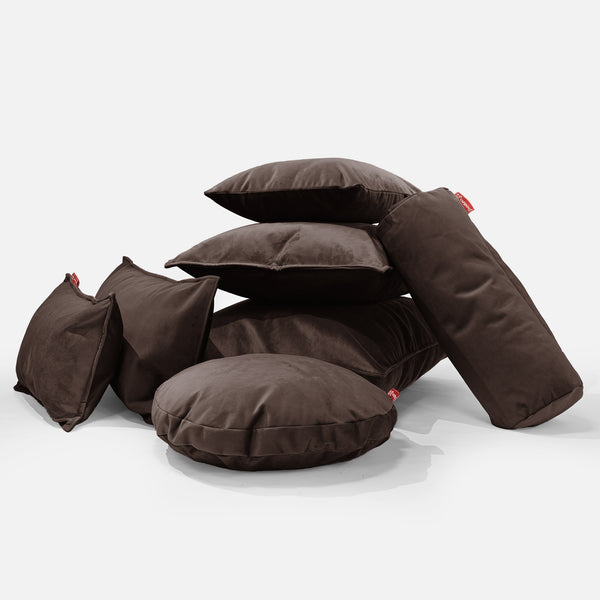 Fodera per Cuscino 47 x 47cm - Velluto Espresso Fabric Close-up Image