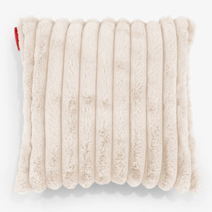 Fodera per Cuscino 47 x 47cm - Velluto Felpato Ultra Morbido Panna