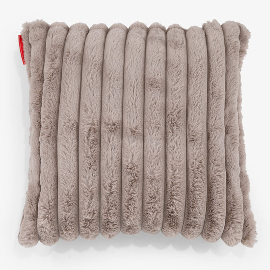 Fodera per Cuscino 47 x 47cm - Velluto Felpato Ultra Morbido Visone 01