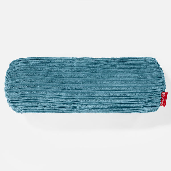 Cuscino a Rullo 20 x 55cm - Velluto a Coste Egeo Blu 01