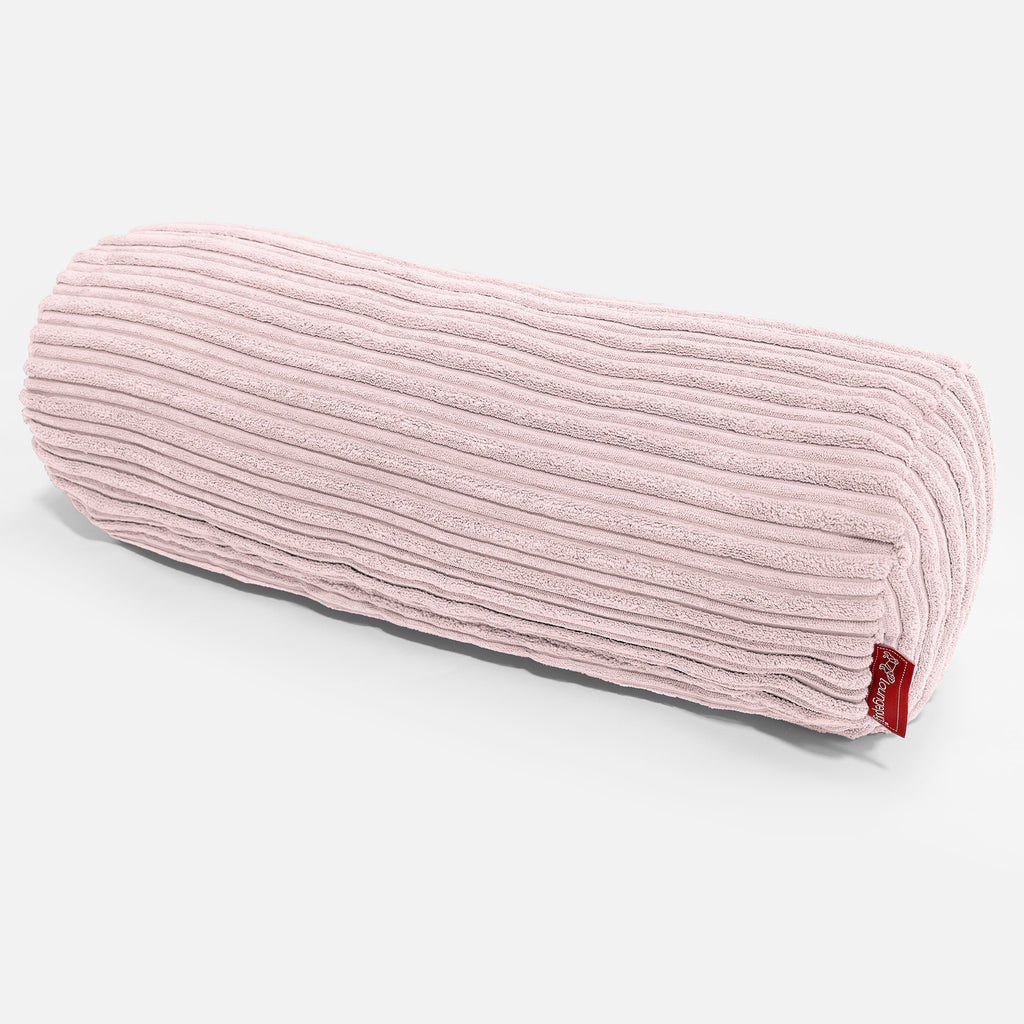 Cuscino a Rullo 20 x 55cm - Velluto a Coste Rosa Cipria 01