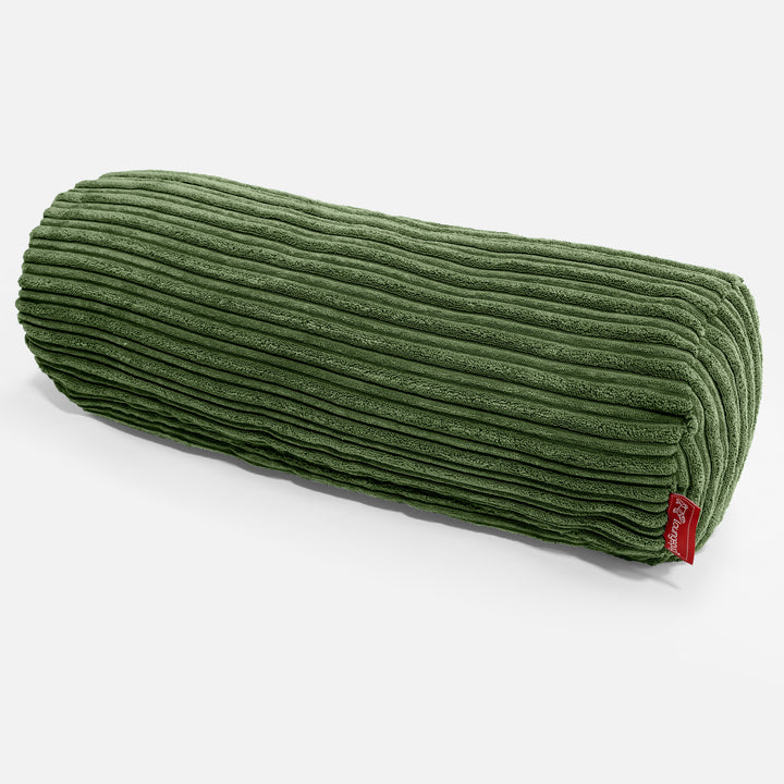 Fodera per Cuscino a Rullo 20 x 55cm - Velluto a Coste Verde Foresta 01