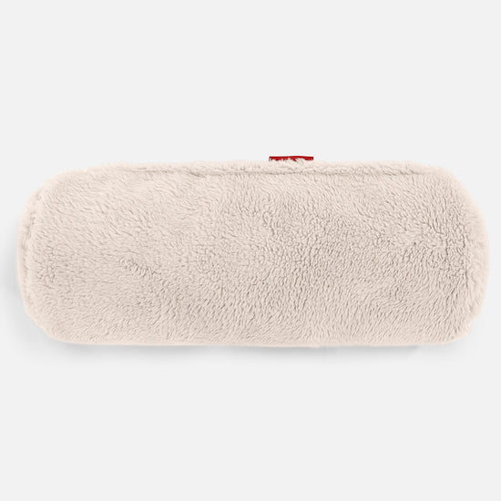 Cuscino a Rullo 20 x 55cm - Eco-pelliccia Orsacchiotto Panna 02