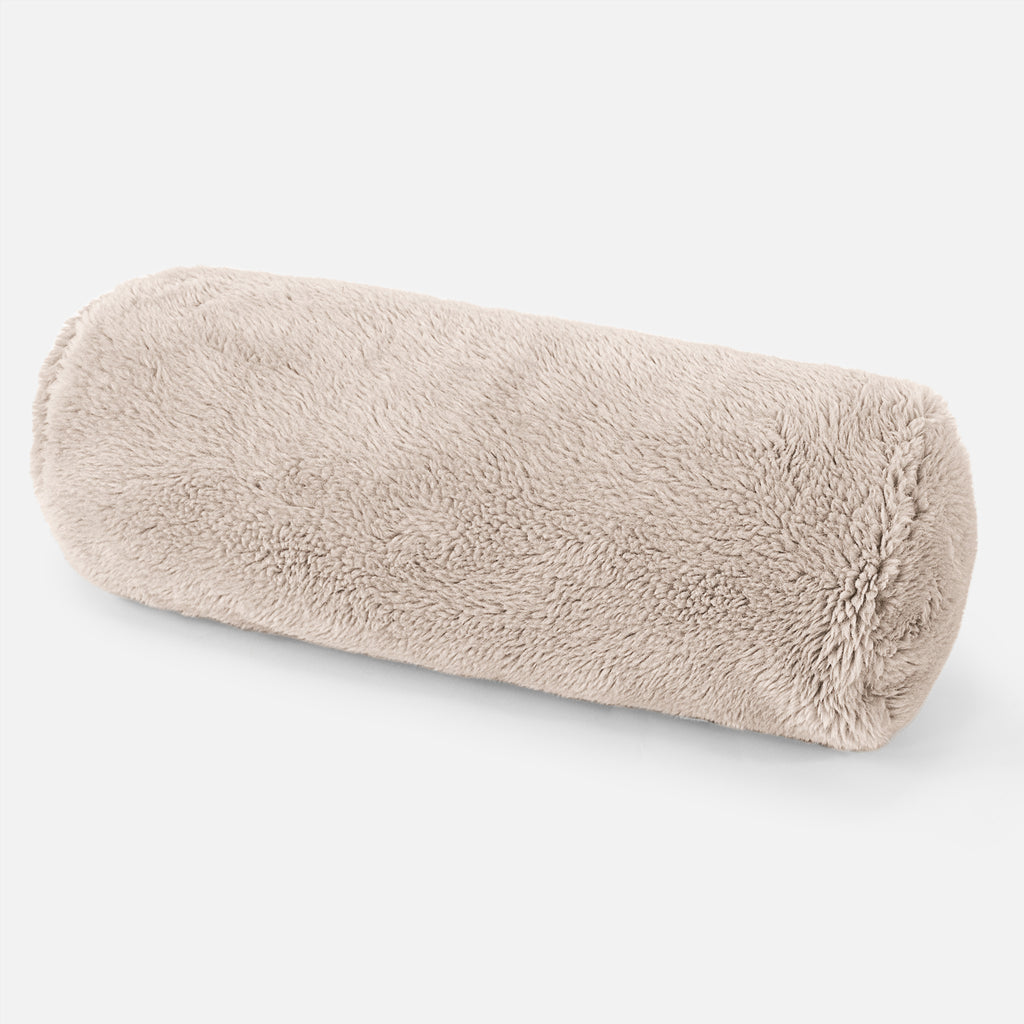 Cuscino a Rullo 20 x 55cm - Eco-pelliccia Orsacchiotto Visone 01