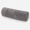 Cuscino a Rullo 20 x 55cm - Pompon Carbone Grigio 01