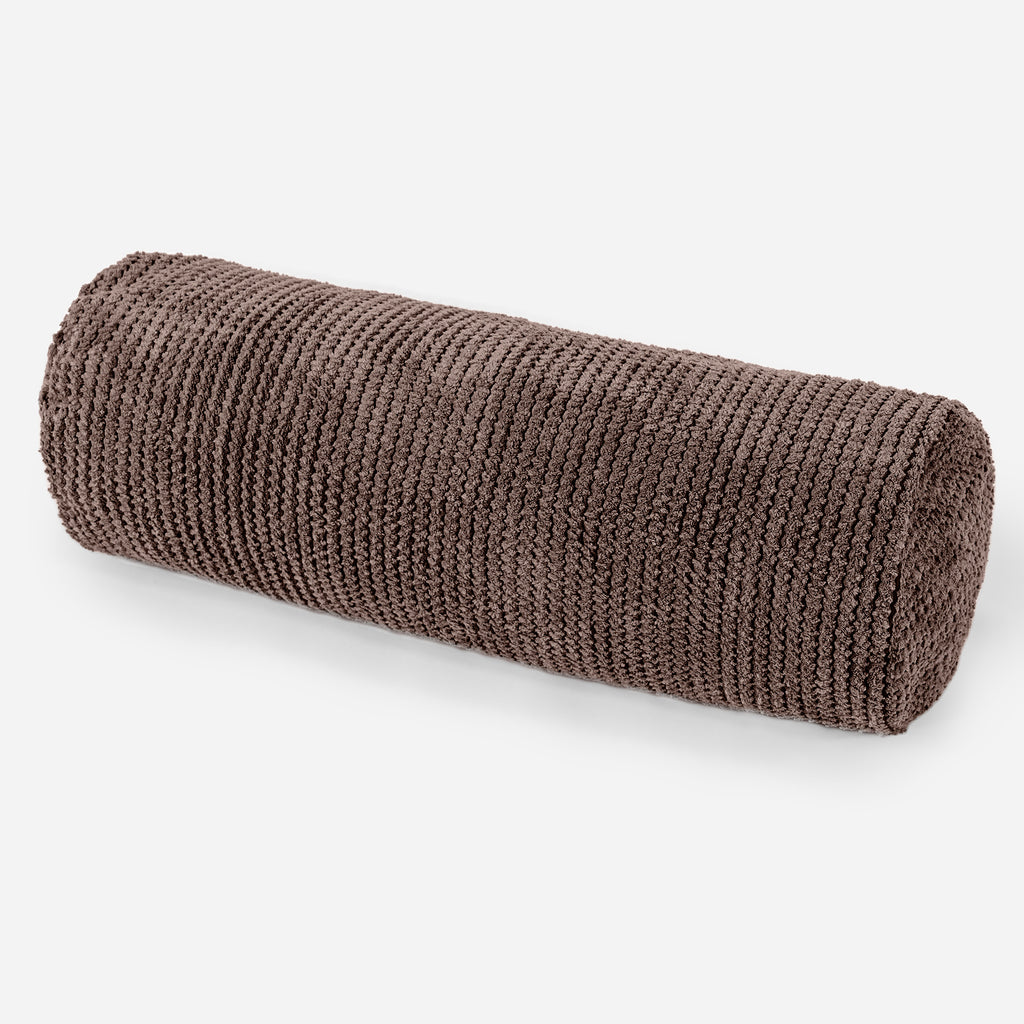 Cuscino a Rullo 20 x 55cm - Pompon Cioccolato 01