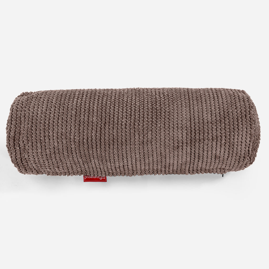 Cuscino a Rullo 20 x 55cm - Pompon Cioccolato 02