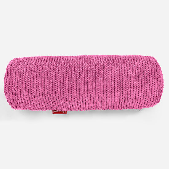 Cuscino a Rullo 20 x 55cm - Pompon Rosa 02