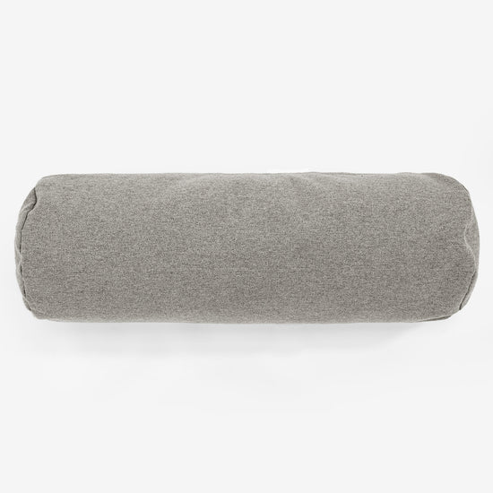Cuscino a Rullo 20 x 55cm - Tessuto in Lana Interalli Argento 02