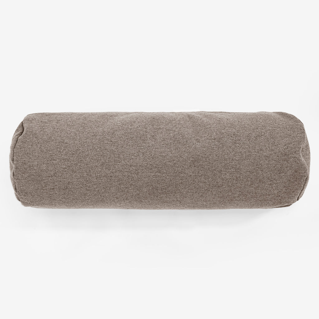 Cuscino a Rullo 20 x 55cm - Tessuto in Lana Interalli Biscotto 02