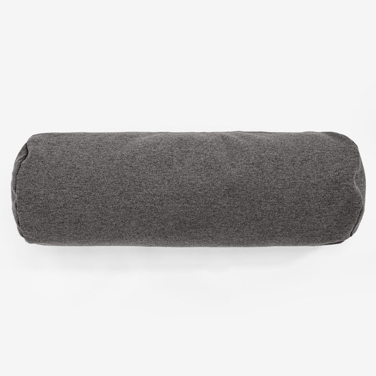 Cuscino a Rullo 20 x 55cm - Tessuto in Lana Interalli Grigio 02