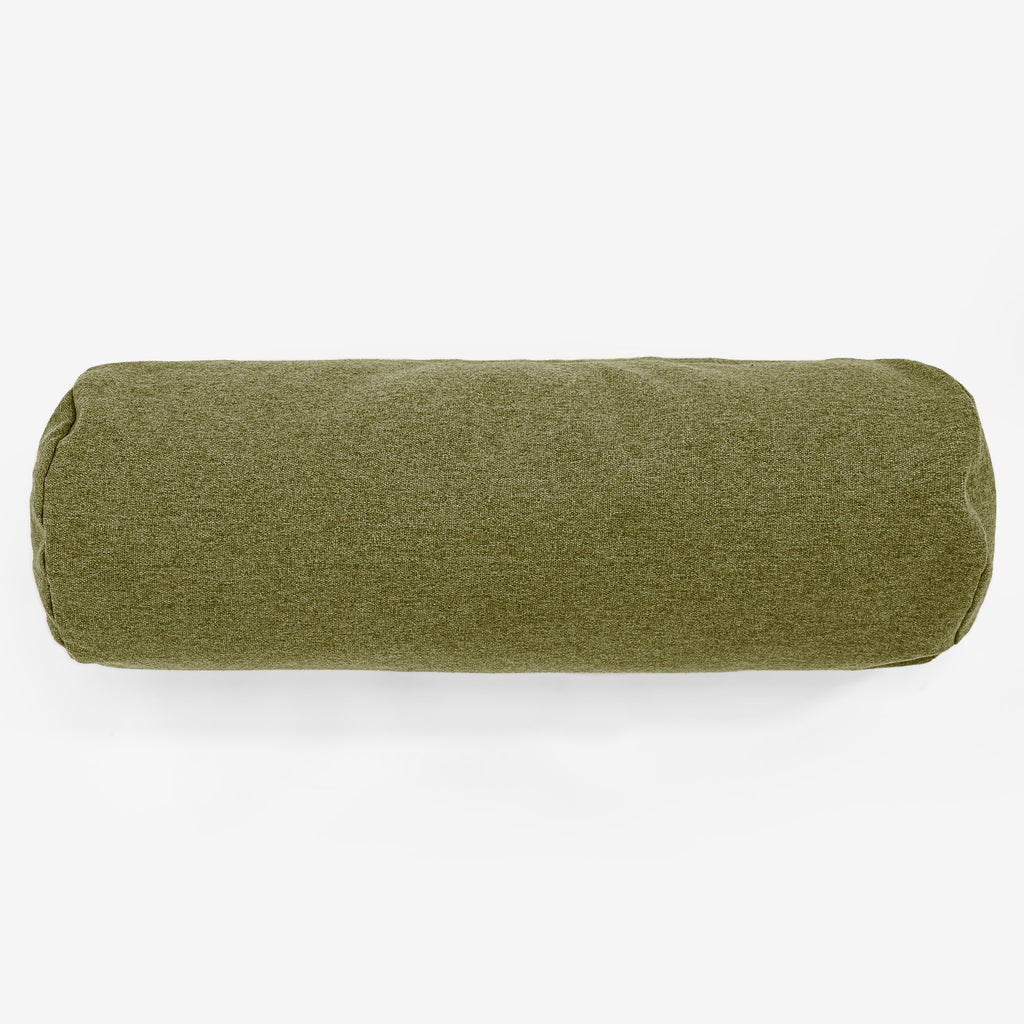 Cuscino a Rullo 20 x 55cm - Tessuto in Lana Interalli Lime 02