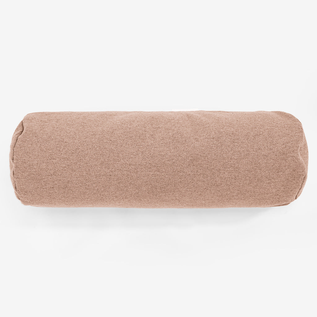 Cuscino a Rullo 20 x 55cm - Tessuto in Lana Interalli Sabbi 02