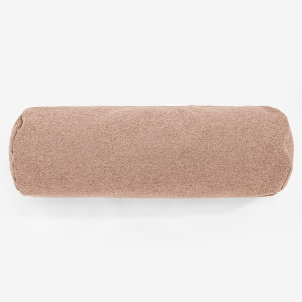 Cuscino a Rullo 20 x 55cm - Tessuto in Lana Interalli Sabbi 01
