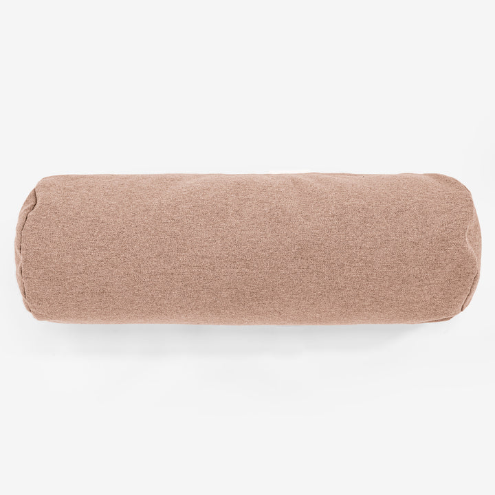 Cuscino a Rullo 20 x 55cm - Tessuto in Lana Interalli Sabbi 02
