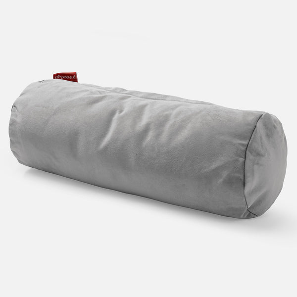 Cuscino a Rullo 20 x 55cm - Velluto Argento 01